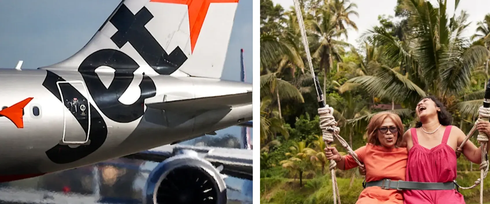 Jestar and Virgin aircraft ready for direct flight to Bali from Australia